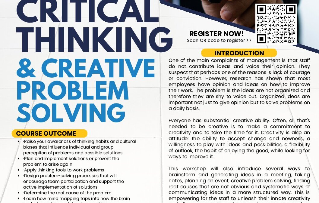 critical thinking and problem solving training malaysia